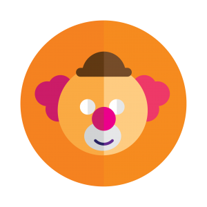 clown Une tête de clown