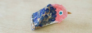 Bannière d'une activité manuelle d'un oiseau