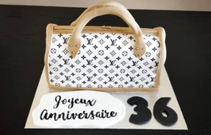 Photos d'un gâteau trompe l'oeil Louis Vitton