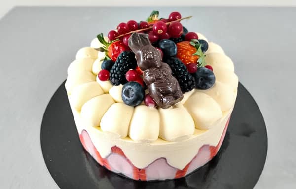 Gâteau fraisier pour un baptême