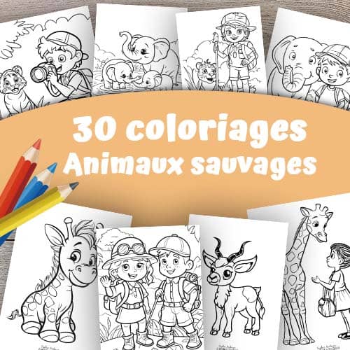 Image produit, pack de coloriage animaux