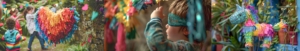 Banderole pour la prestation pinata