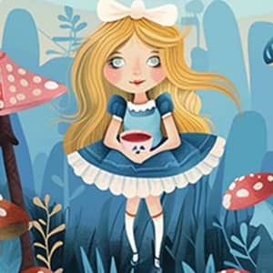 Image pour un thème d'anniversaire Alice au pays des merveilles